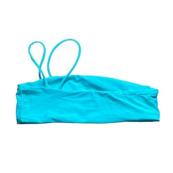 SUPERDOWN REVOLVE  kahlia bikini swim top teal one shoulder double strap small - Picture 5 of 5
